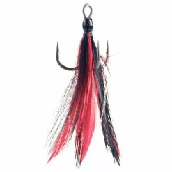 BKK Feathered Spear 21-SS Treble Hook Black & Red