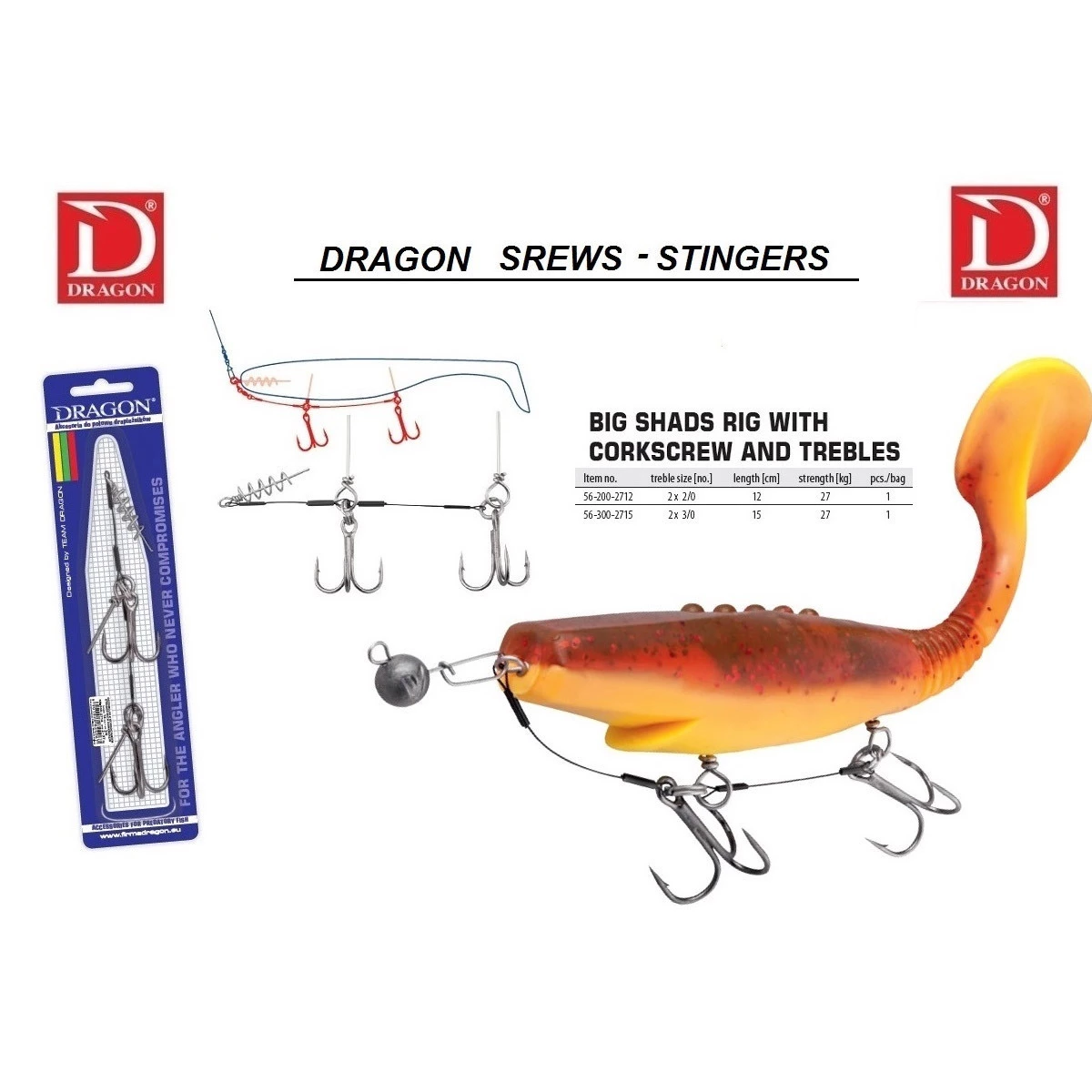 Dragon Screw Stinger Double 2/0 12 CM 2 Dragon Screw Stinger Double 2/0 12 CM - Afbeelding 2