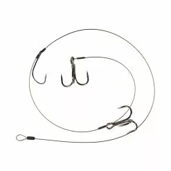 Dragon Treble Hook Deadbait Leader 50CM 18KG Size 2