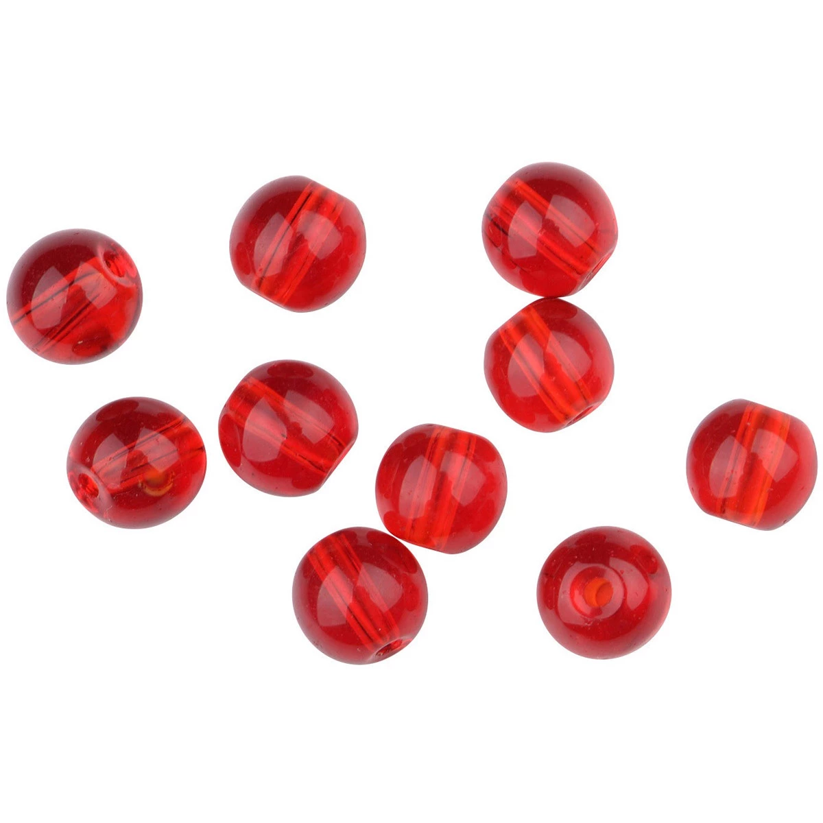 Spro Round Smooth Glass Beads Red Ruby 1 Spro Round Smooth Glass Beads Red Ruby
